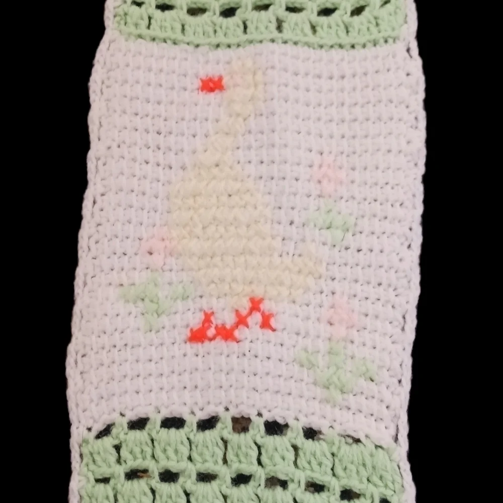 VINTAGE CROCHETED NEEDLEWORK SCARF